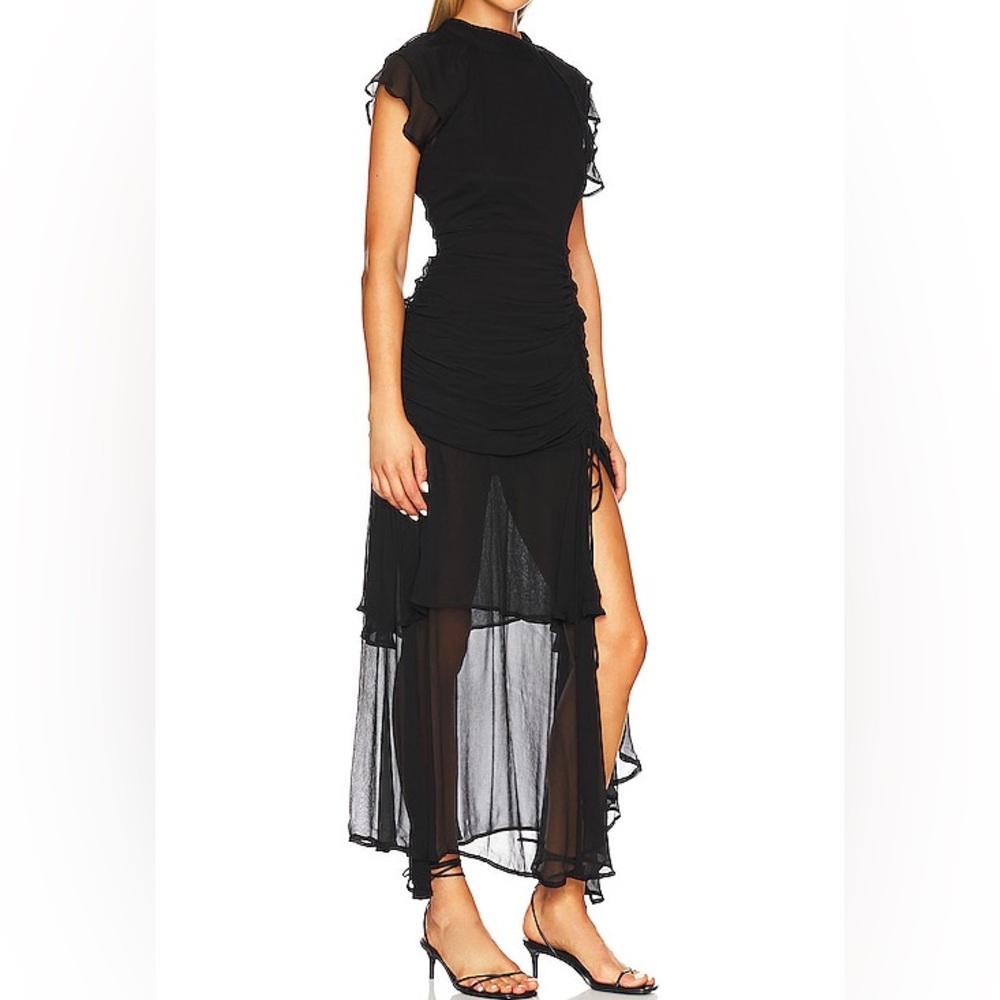 Cleobella Cecilia black ruffle maxi dress